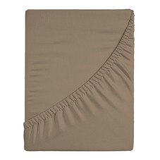 Простыня на резинке 160х200х25 см перкаль коричневая Василиса Idea