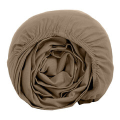 Простыня на резинке 160х200х25 см перкаль коричневая Василиса Idea - фото 5