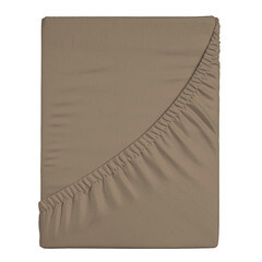 Изображение товара Простыня на резинке 180х200х25 см перкаль коричневая Василиса Idea