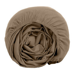 Простыня на резинке 180х200х25 см перкаль коричневая Василиса Idea - фото 4