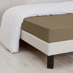 Простыня на резинке 180х200х25 см перкаль коричневая Василиса Idea - фото 2