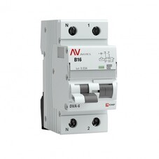 Автомат дифференциальный EKF Averes DVA-6 16А 1P+N тип A 30 мА 6 кА (rcbo6-1pn-16B-30-a-av)