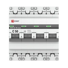 Автоматический выключатель модульный EKF PROxima ВА 47-63 4Р 50А тип C 4,5 кА 400 В (mcb4763-4-50C-pro) - фото 2