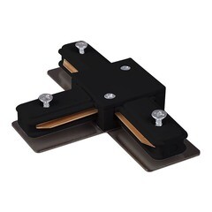 Изображение товара Коннектор для однофазного шинопровода Т-образный Elektrostandard Track Rail BK Surface черный (a039510)