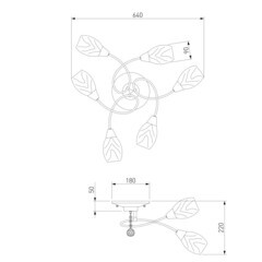 Люстра потолочная Eurosvet Virginia E27 60 Вт 24 кв.м (2275/6) - фото 2