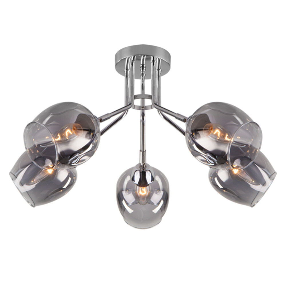 Изображение товара Потолочная люстра Eurosvet Marci с стеклянными плафонами E27 40 Вт для гостиной