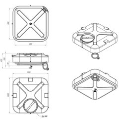 Бак для душа с подогревом 200 л Rostok с лейкой - фото 2