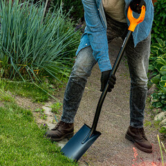 Лопата штыковая Plantic Terra стальная с закругленным лезвием для земляных работ с металлическим черенком 900 мм (11006-01) - фото 8