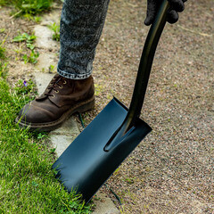 Лопата штыковая Plantic Terra стальная с закругленным лезвием для земляных работ с металлическим черенком 900 мм (11006-01) - фото 7