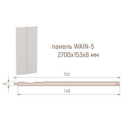 Панель МДФ белая эмаль Wain 05 2700х153х6 мм Стильный Дом 0,413 кв.м - фото 6