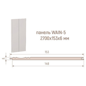 Панель МДФ белая эмаль Wain 05 2700х153х6 мм Стильный Дом 0,413 кв.м — купить в Москве: цены, характеристики, отзывы и фото в интернет-магазине Петрович.