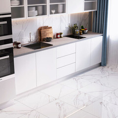 Керамогранит Staro Remix белый полированный 600х600х9 мм (4 шт.=1,44 кв.м) - фото 8