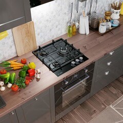 Варочная панель газовая Lex GVG 431 3 конфорки черная - фото 6