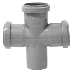 Крестовина Valfex d50х50х50 мм 87° пластиковая одноплоскостная для внутренней канализации - фото 2