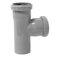 Тройник Valfex d50х50 мм 87° пластиковый для внутренней канализации - фото 2