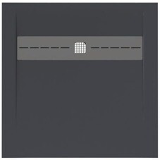 Поддон Allen Brau Infinity литьевой мрамор 90х90х3 см квадрат антрацит низкий (8.21001-AM)