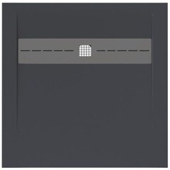 Изображение товара Поддон Allen Brau Infinity литьевой мрамор 90х90х3 см квадрат антрацит низкий (8.21001-AM)