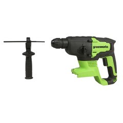 Перфоратор аккумуляторный Greenworks GD24SDS2K4 24 В 2 Дж 1х4Ач Li-Ion SDS-plus с АКБ и ЗУ (3803007UB) - фото 13