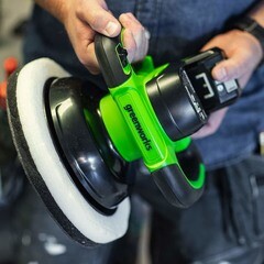 Шлифмашина полировальная аккумуляторная Greenworks G24BU10 24В d250 мм без АКБ и ЗУ (3502107) - фото 10