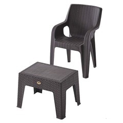 Стол пластиковый Heniver Dino шоколад 435х400х550 мм прямоугольный (SPE-002) - фото 4