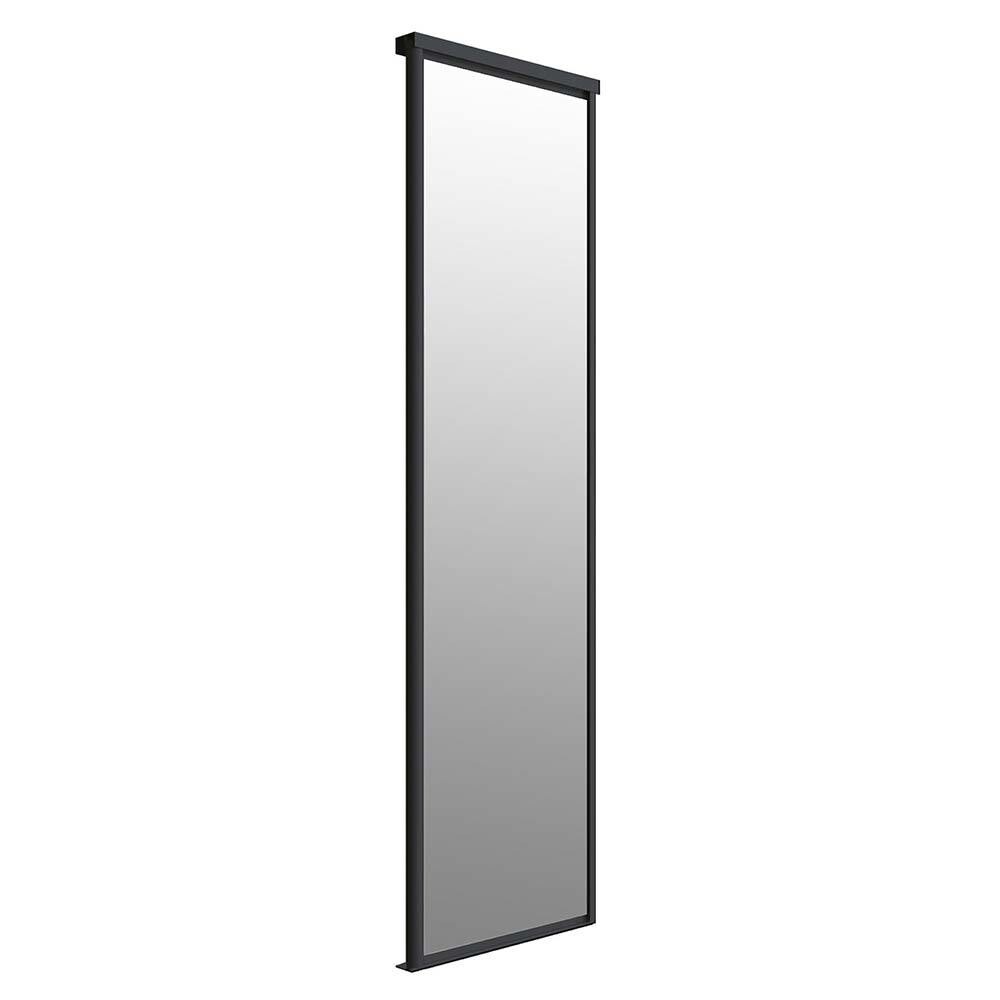 Изображение товара Дверь-купе 883x2452 мм зеркало/черный матовый Elegant глухая Россия