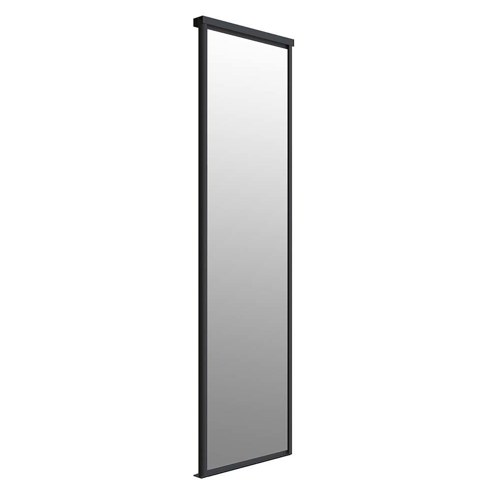 Изображение товара Дверь-купе Elegant 883x2552 мм зеркало черный матовый монтажный комплект