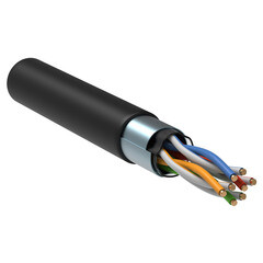 Интернет-кабель (витая пара) F/UTP 4PR CAT5e 4х2х0,45 мм экранированный LDPE Generica