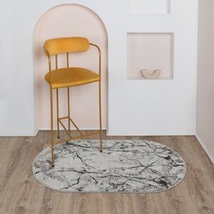 Ковер 1,6х2,3 м овальный Agata серый - фото 5