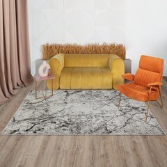 Ковер 1,6х2,3 м прямоугольный Agata серый - фото 2