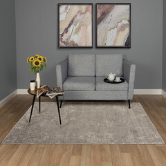 Ковер 0,8х1,5 м прямоугольный Lion темно-серый - фото 3