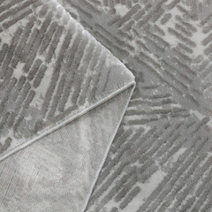 Ковер 0,8х1,5 м прямоугольный Lion серый - фото 4