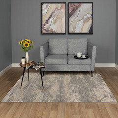 Ковер 0,8х1,5 м прямоугольный Lion бежевый - фото 3