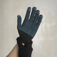 Перчатки х/б 4 нити с ПВХ покрытием черные 9 (L) - фото 11