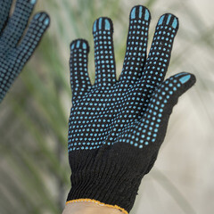 Перчатки х/б 4 нити с ПВХ покрытием черные 9 (L) - фото 8