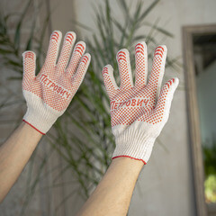 Перчатки х/б 6 нитей с ПВХ покрытием Петрович белые 10 (XL) - фото 24