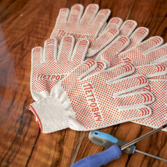 Перчатки х/б 6 нитей с ПВХ покрытием Петрович белые 10 (XL) - фото 3