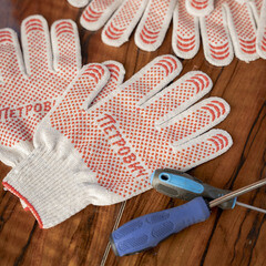 Перчатки х/б 6 нитей с ПВХ покрытием Петрович белые 10 (XL) - фото 8