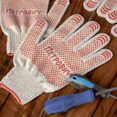 Перчатки х/б 6 нитей с ПВХ покрытием Петрович белые 10 (XL) - фото 7