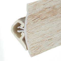 Плинтус для столешниц 3000х23х23 мм дуб аляска пластик с заглушками Korner - фото 3