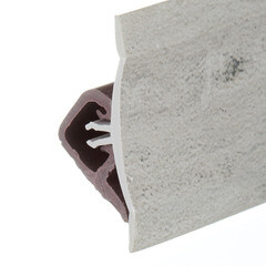 Плинтус для столешниц 3000х23х23 мм травентин gray пластик с заглушками Korner - фото 2