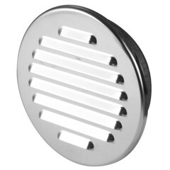 Решетка вентиляционная нержавеющая сталь приточно-вытяжная d130 мм с фланцем d100 мм без покрытия - фото 1