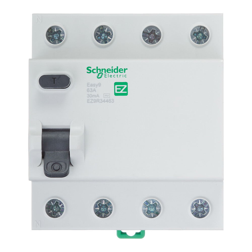 Изображение товара УЗО Schneider Electric Easy9 63А 3P+N тип AC 30мА 4,5кА для безопасности электросети