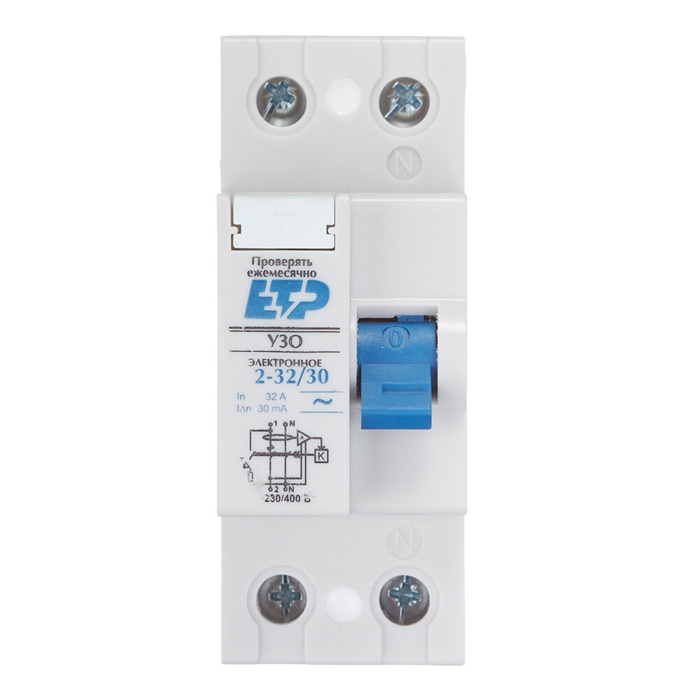 Изображение товара УЗО ETP DLF362 32А 1P+N тип AC 30 мА 4,5 кА компактное (18099)