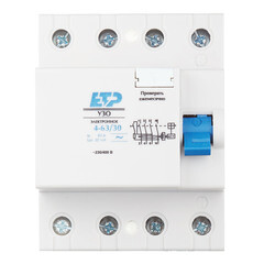 Изображение товара УЗО ETP DLF364 63А 3P+N тип AC 30 мА 4,5 кА компактное (18016)