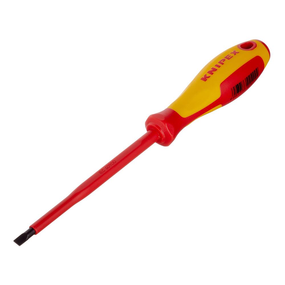 Изображение товара Диэлектрическая плоская отвертка Knipex 5,5х232 мм 1000 В для электромонтажных работ