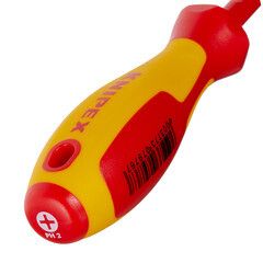 Отвертка диэлектрическая крестовая 212 мм 1000 В Knipex (KN-982402SL) PH2 - фото 4
