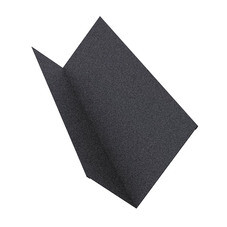 Планка примыкания для металлочерепицы 130х160 мм 2 м графитово-серая RAL 7024 матовая satin matt