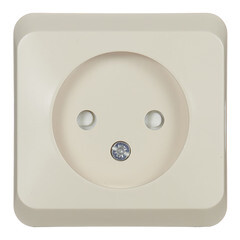 Изображение товара Розетка Systeme Electric Этюд накладная кремовая со шторками (PA16-002K)