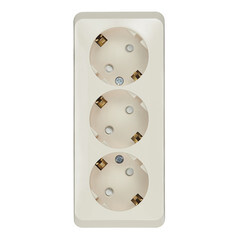 Изображение товара Розетка Systeme Electric Этюд накладная кремовая со шторками (PA16-012K)