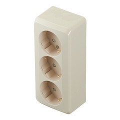 Розетка Systeme Electric Этюд накладная кремовая со шторками (PA16-012K) - фото 2